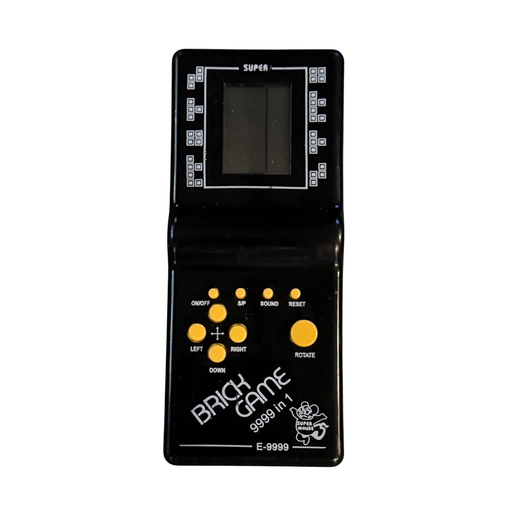 Super Brick Game 9999 in 1 Handheld LCD Electronic Game E-9999 Black Retro